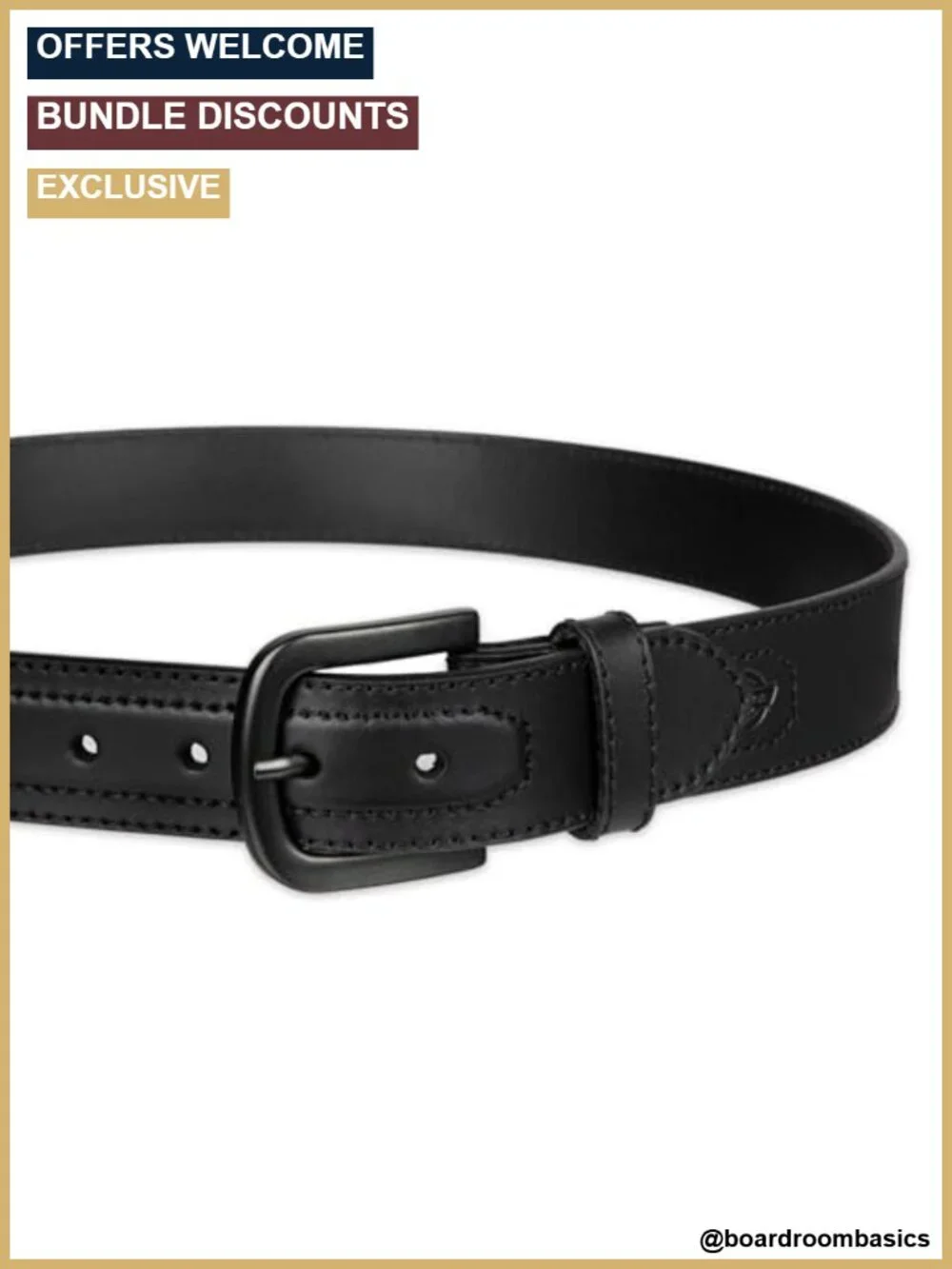 Men's Genuine Leather Harness Belt - Heavyweight Reinforced Workwear